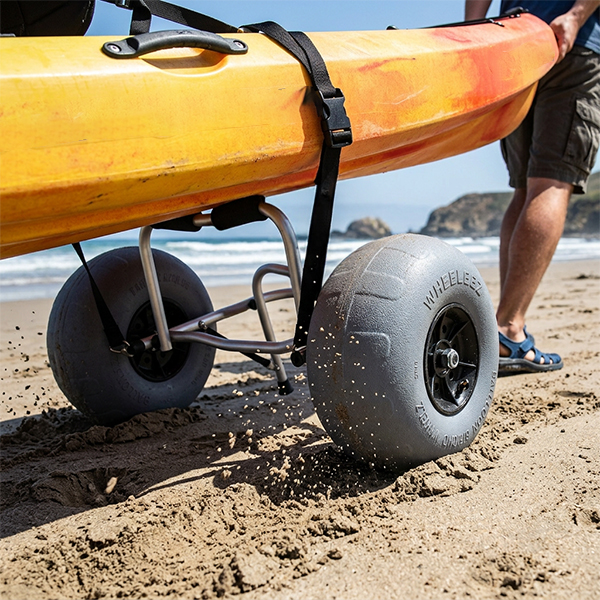 Rockside Balloon Sand Wheel Kayak Cart